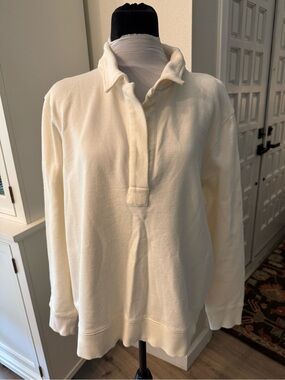 Vineyard Vines Cream Long-Sleeve Pullover Sweatshirt